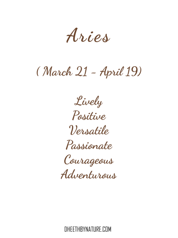 Aries Text - Dheeth By Nature