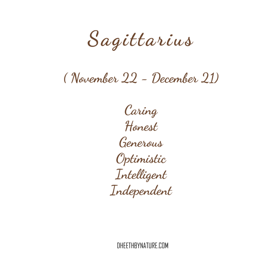 Saggitarius - Dheeth By Nature