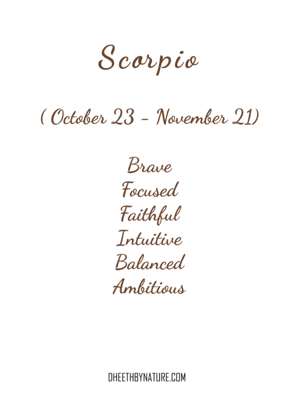 Scorpio Text - Dheeth By Nature