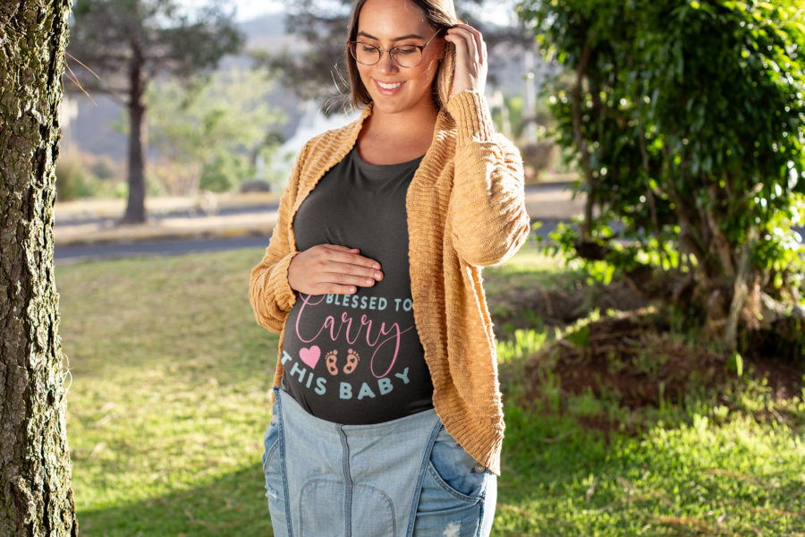 Blessed To Carry This Baby Maternity T Shirt DheethByNature - Dheeth By Nature