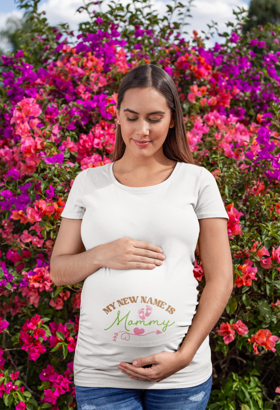 my new name is mommy maternity tshirt white dheethbynature - Dheeth By Nature