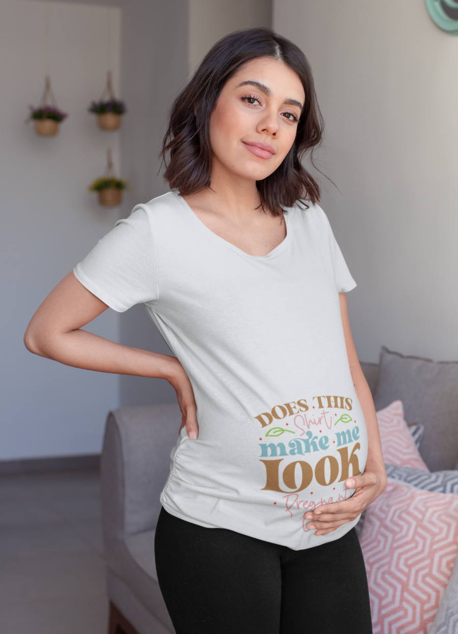 Does This Shirt Make Me Look Pregnant Maternity T Shirt Dress – Funny Pregnancy Tee - Dheeth By Nature