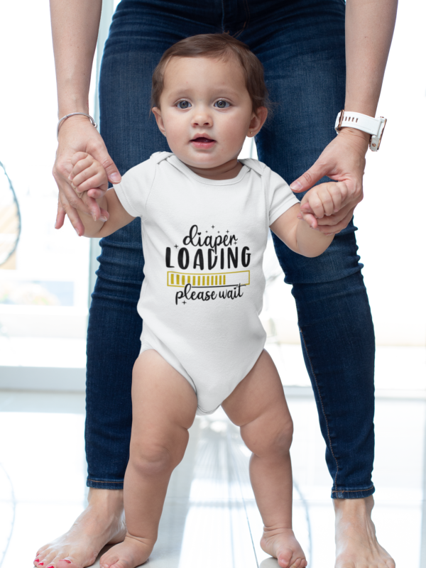 Diaper Loading Romper onsie dheethbynature white - Dheeth By Nature