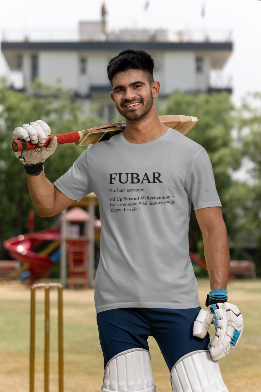 UBAR Graphic T Shirt – Edgy Humor Unisex Classic Crew T Shir dheethbynature grey - Dheeth By Nature