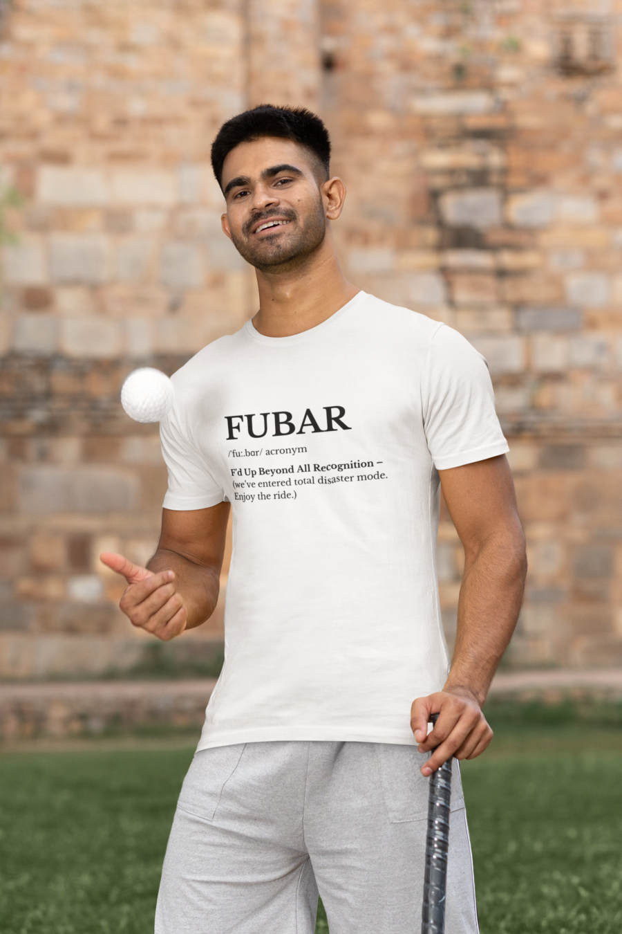 UBAR Graphic T Shirt – Edgy Humor Unisex Classic Crew T Shirt white dheethbynature - Dheeth By Nature