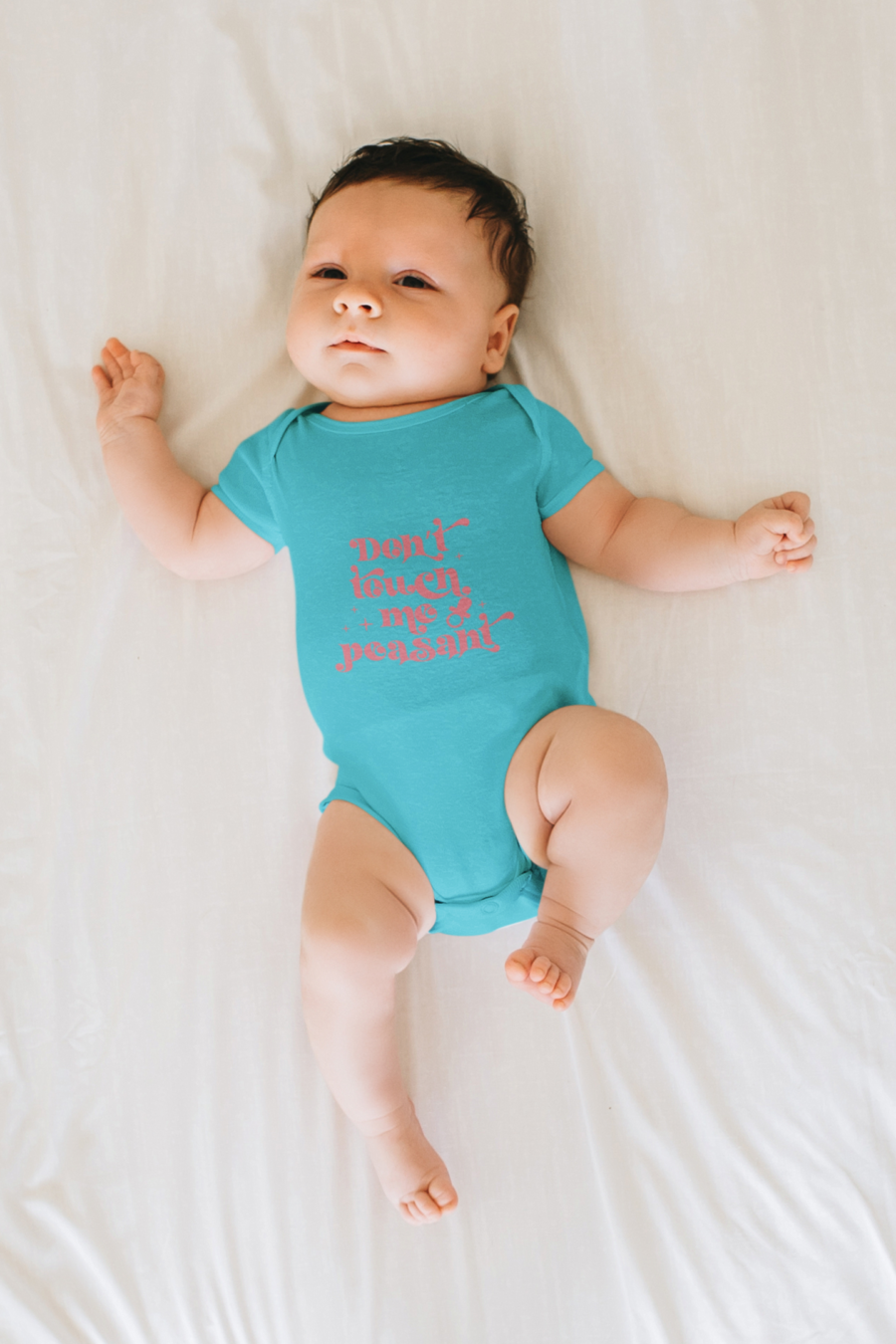dont touch me peasent dheethbynautre onesie roamper blue - Dheeth By Nature