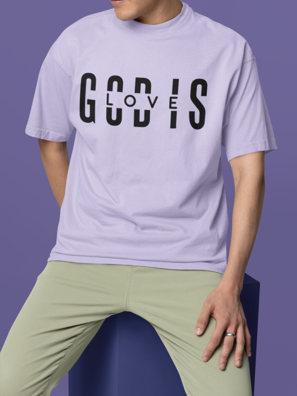 lavendar god is love oversized t shirt dheethbynature - Dheeth By Nature