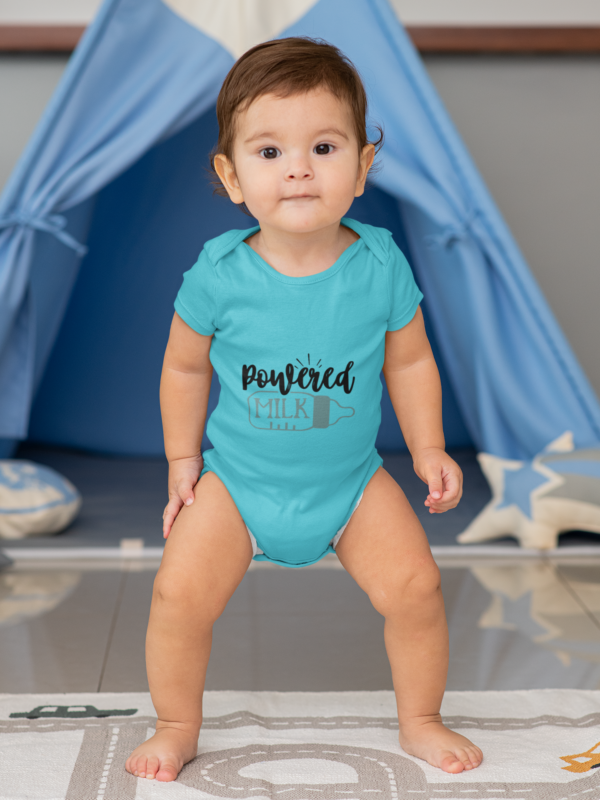 powered milk skyblue dheethbynature baby roamper onsie - Dheeth By Nature