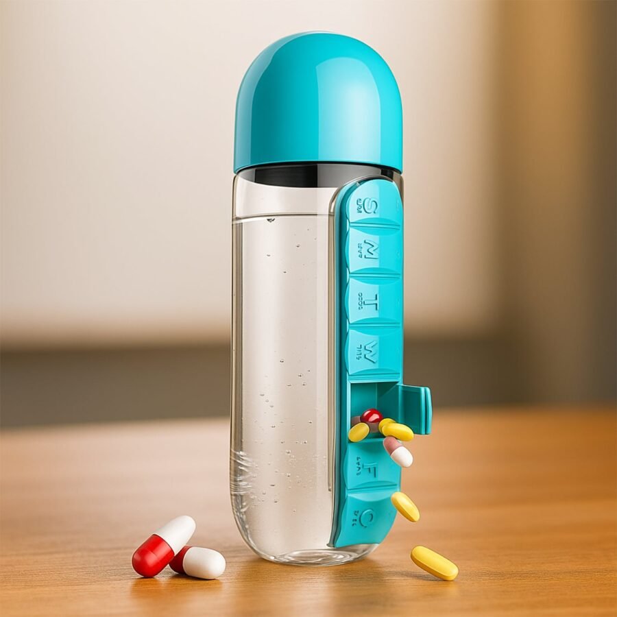 12911 pill n vitamin bottle 600ml - Dheeth By Nature