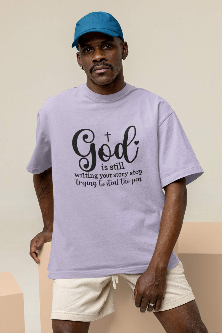 lavander God Is Still Good Dheeth By nature oversized unsiex tshirt5 - Dheeth By Nature